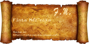 Finta Mónika névjegykártya